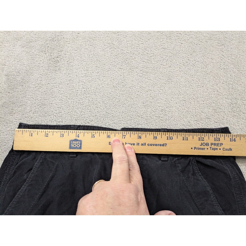 American Eagle Corduroy Cargo Jogger Pants Black Women 4 Short Button Fly Cotton - Picture 6 of 12